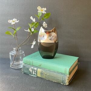 Vintage Glass Owl Empty Avon Bottle Excalibur After Shave